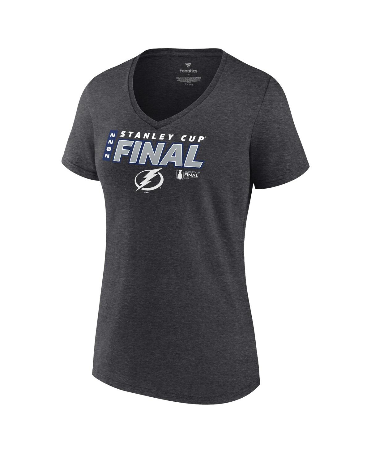 Fanatics Branded Heathered Charcoal Tampa Bay Lightning 2022 Stanley Cup Final Own Goal Roster V-nec In Heathered Charcoal