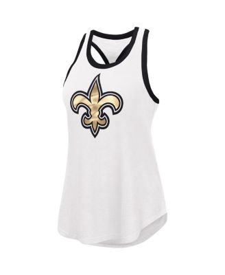 Women's White New Orleans Saints Tater Tank Top