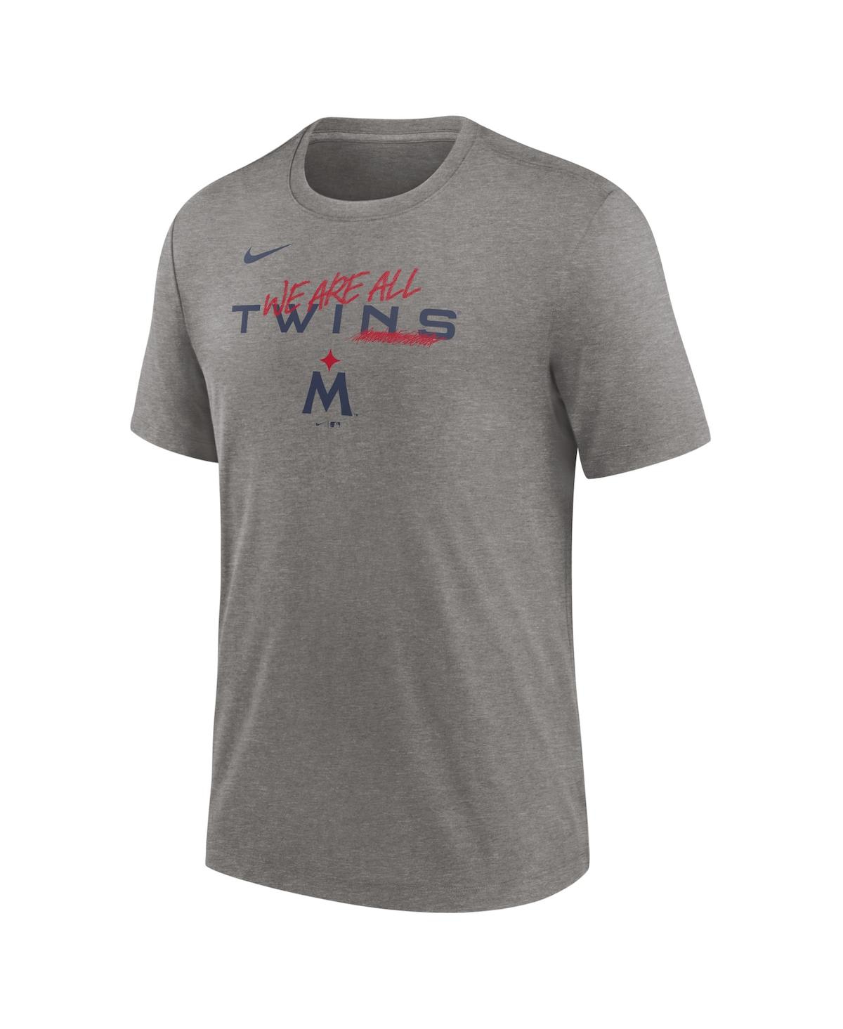Men's NikeMinnesota Twins We Are All Tri-Blend T-shirt - Heather Gray