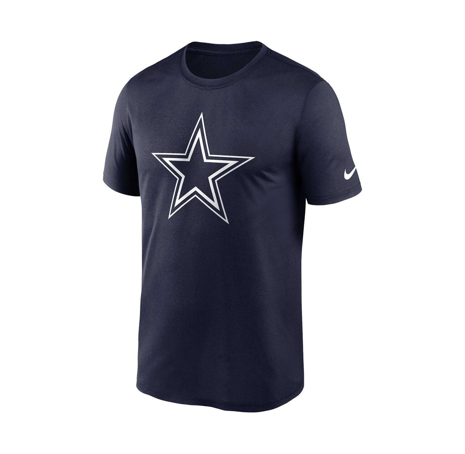 Men's Navy Dallas Cowboys Legend Logo Performance T-shirt