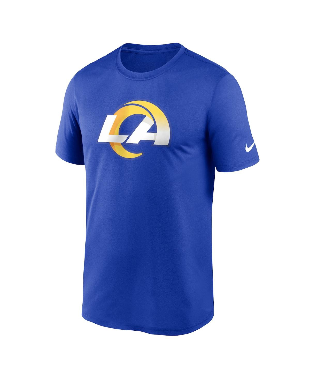 Shop Nike Men's  Royal Los Angeles Rams Legend Logo Performance T-shirt