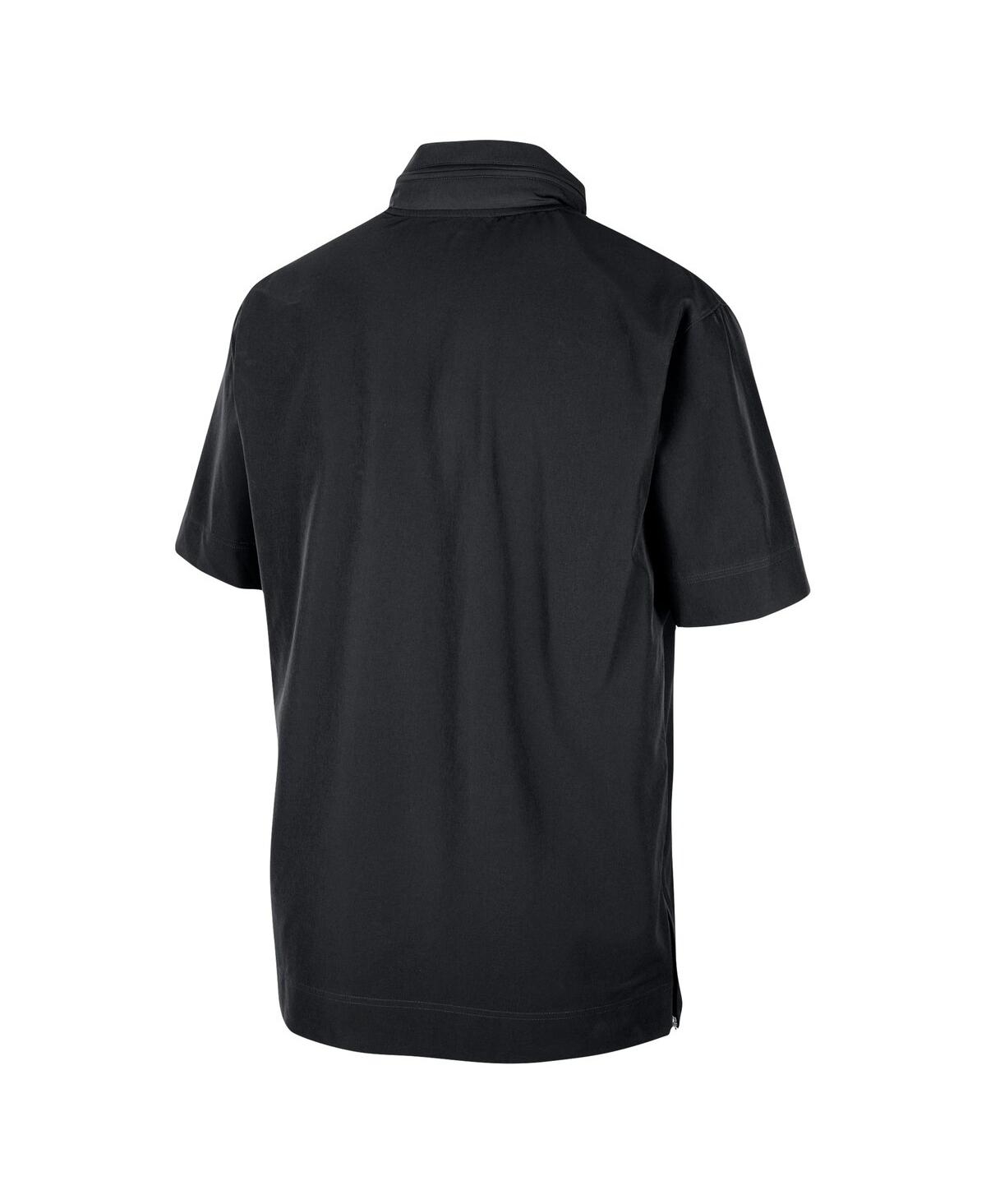 Shop Nike Men's  Black Michigan State Spartans Coaches Half-zip Short Sleeve Jacket