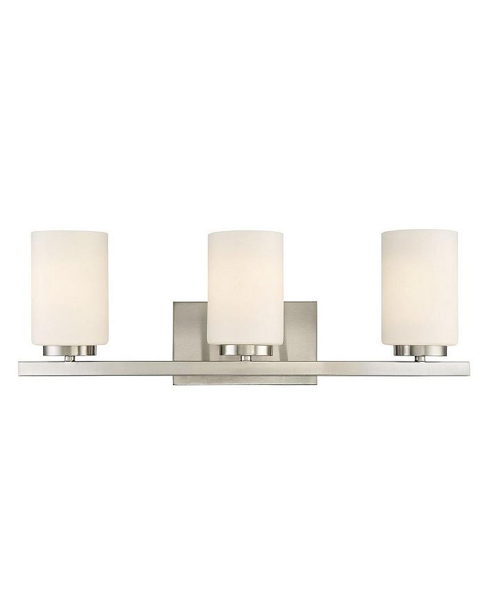 Trade Winds Lighting Trade Winds Kingston 3Light Bathroom Vanity Light in Brushed Nickel Macy's