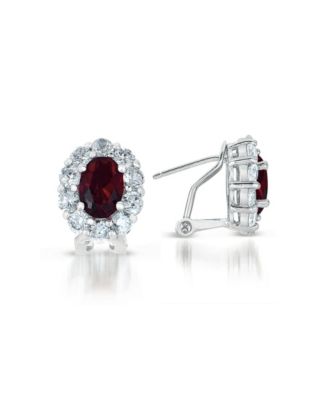 C.Z. Sterling Silver Cubic Zirconia Celebrity-inspired Stud Earrings