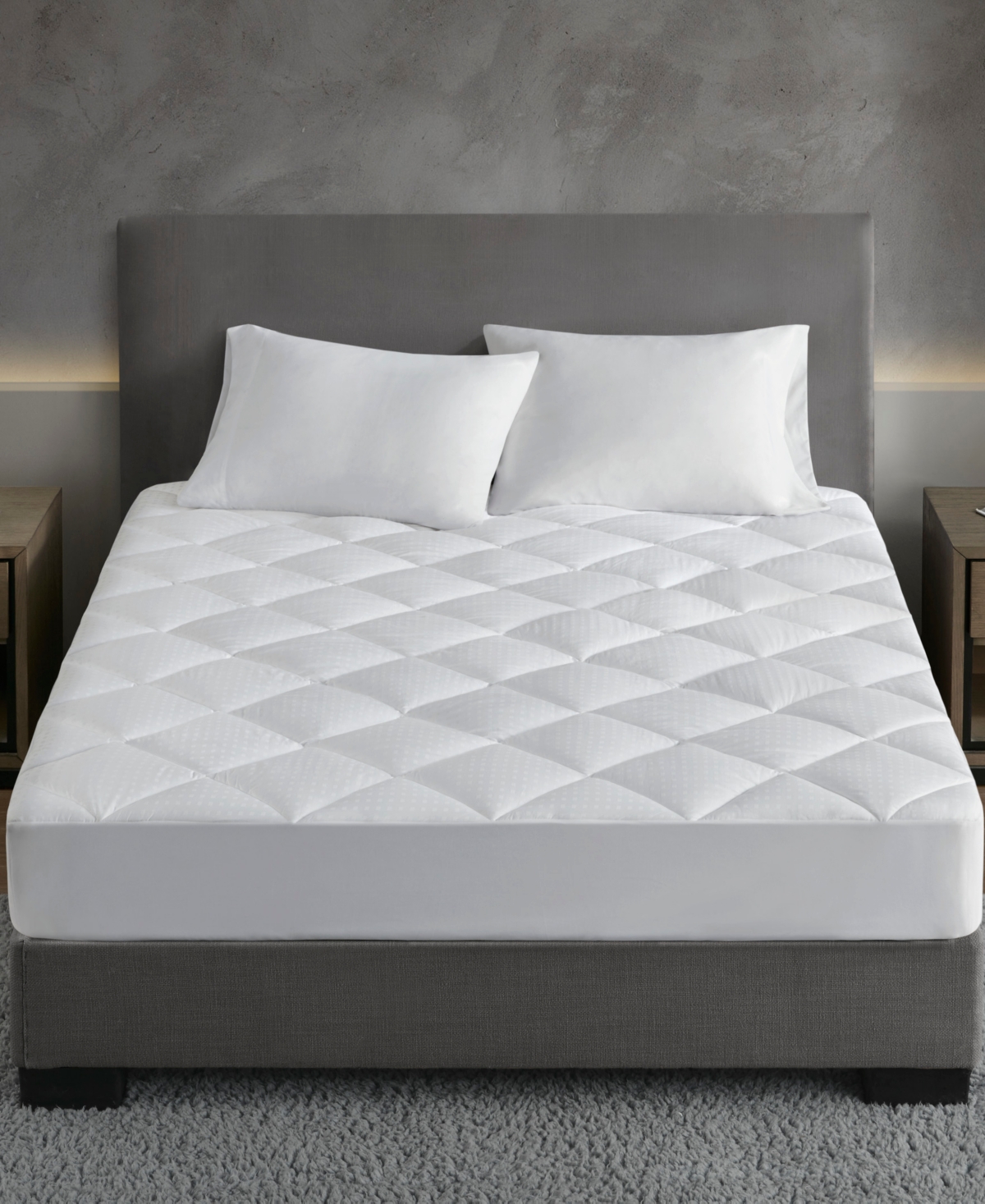 Croscill Signature Dobby Cotton Water Resistant Mattress Pads In White