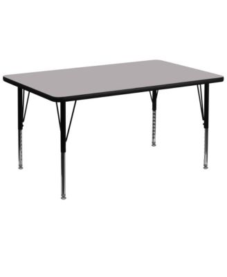 36X72 Rectangle Laminate Adjustable Preschool Activity Table
