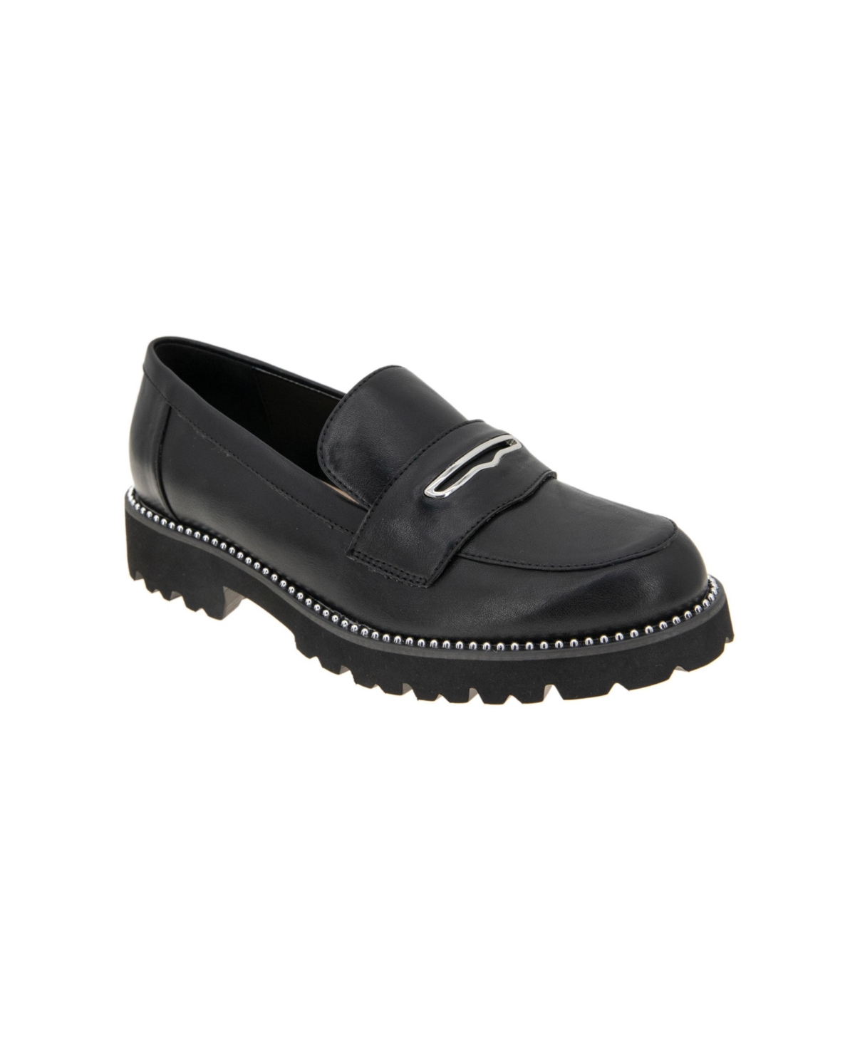 Shop Bcbgeneration Women's Tarly Lug Sole Loafer In Black