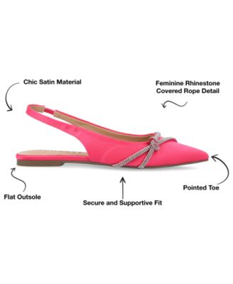 Women's Rebbel Rhinestone Knot Slingback Flats