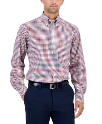 Club Room Men's Regular-Fit Moore Plaid Dress Shirt, Created for Macy's -  Macy's