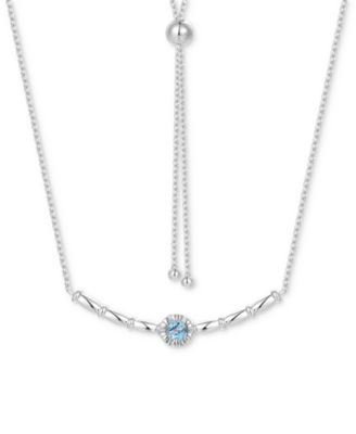 Amethyst Polished Bar 18" Bolo Necklace (1/4 ct. t.w.) in Rose Gold-Plated Sterling Silver (Also in Swiss Blue Topaz & Madeira Citrine)