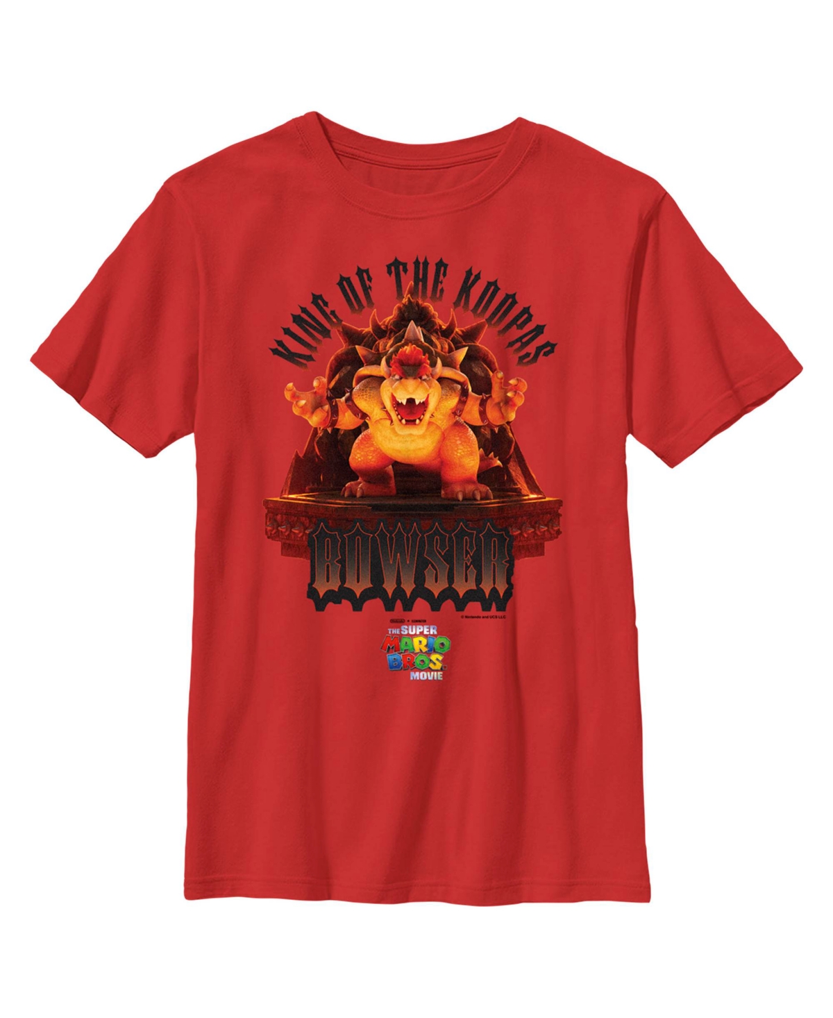 Nintendo Boy's The Super Mario Bros. Movie Bowser King Of The Koopas Child T-shirt In Red