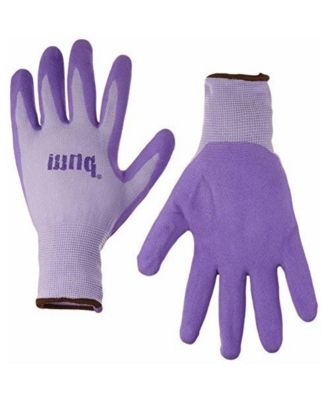 MUD Simply Mud Gloves, Nitrile Coated Gloves For Gardening and Work, Purple, Small