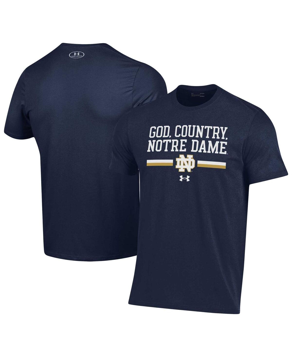 Under Armour Men's  Navy Notre Dame Fighting Irish God Country T-shirt
