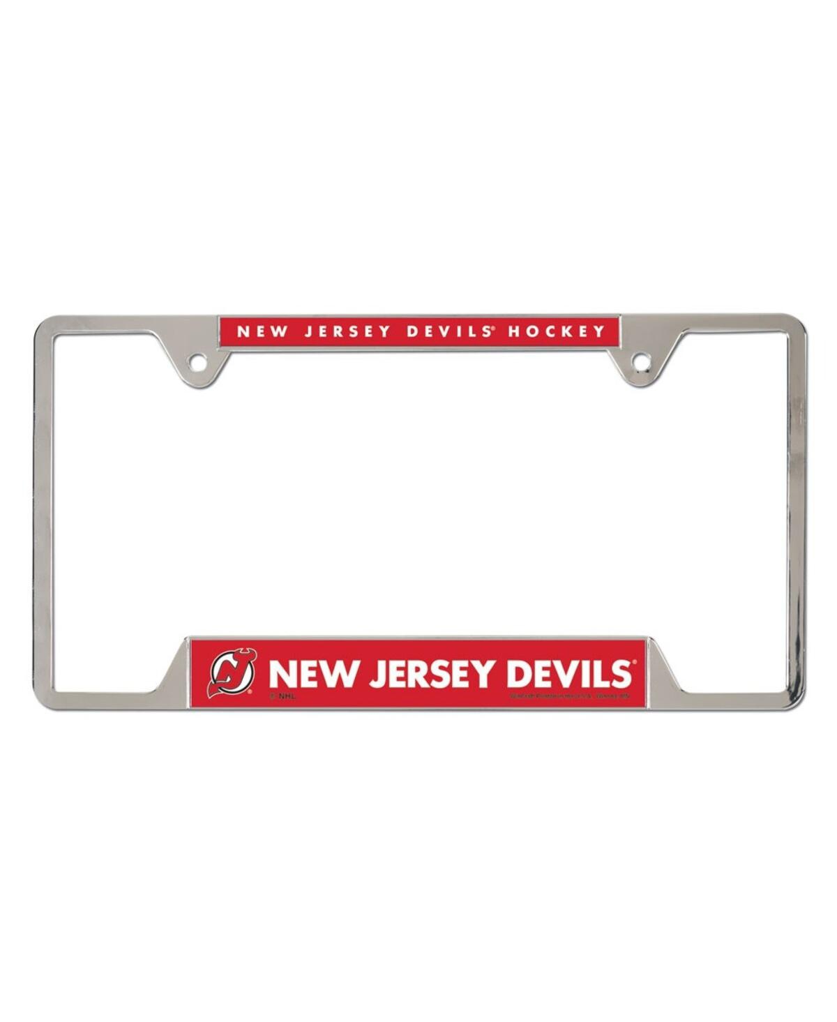 Wincraft New Jersey Devils Team Metal License Plate Frame In Gray