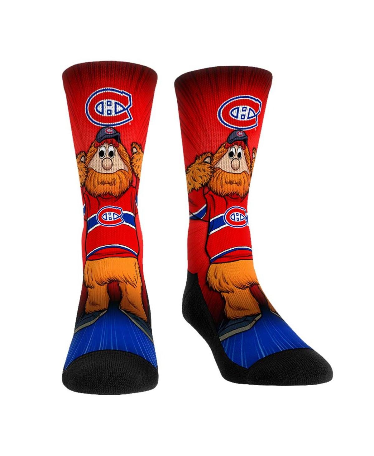 Men's and Women's Rock 'Em Socks Montreal Canadiens Mascot Pump Up Crew Socks - Multi