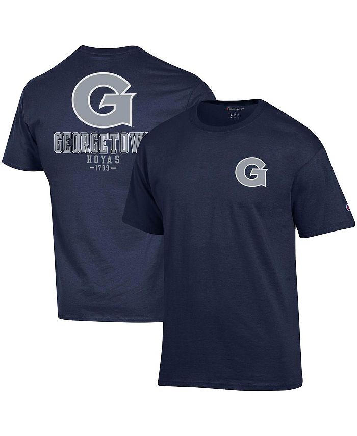 Champion Men's Navy Georgetown Hoyas Stack 2-Hit T-shirt & Reviews ...