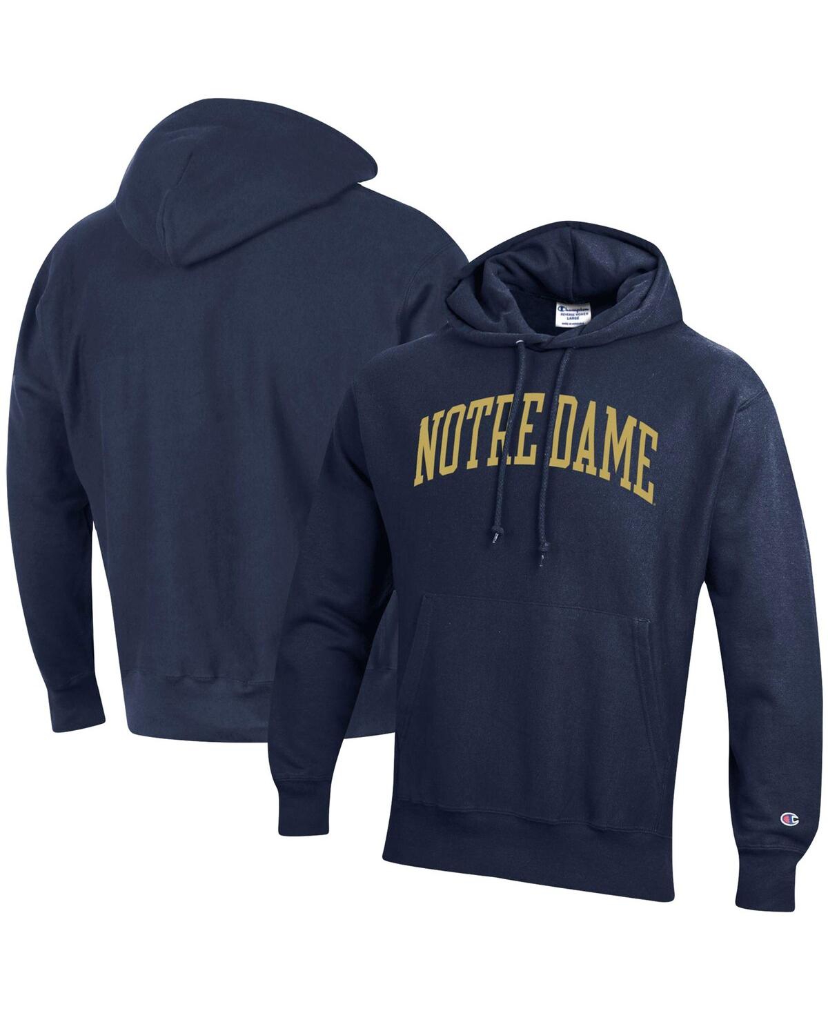 Champion Men's  Navy Notre Dame Fighting Irish Big And Tall Reverse Weave Fleece Pullover Hoodie Swea In Navy