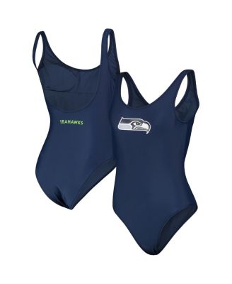 G-III 4Her by Carl Banks Women's Navy Seattle Seahawks Making Waves One-Piece Swimsuit