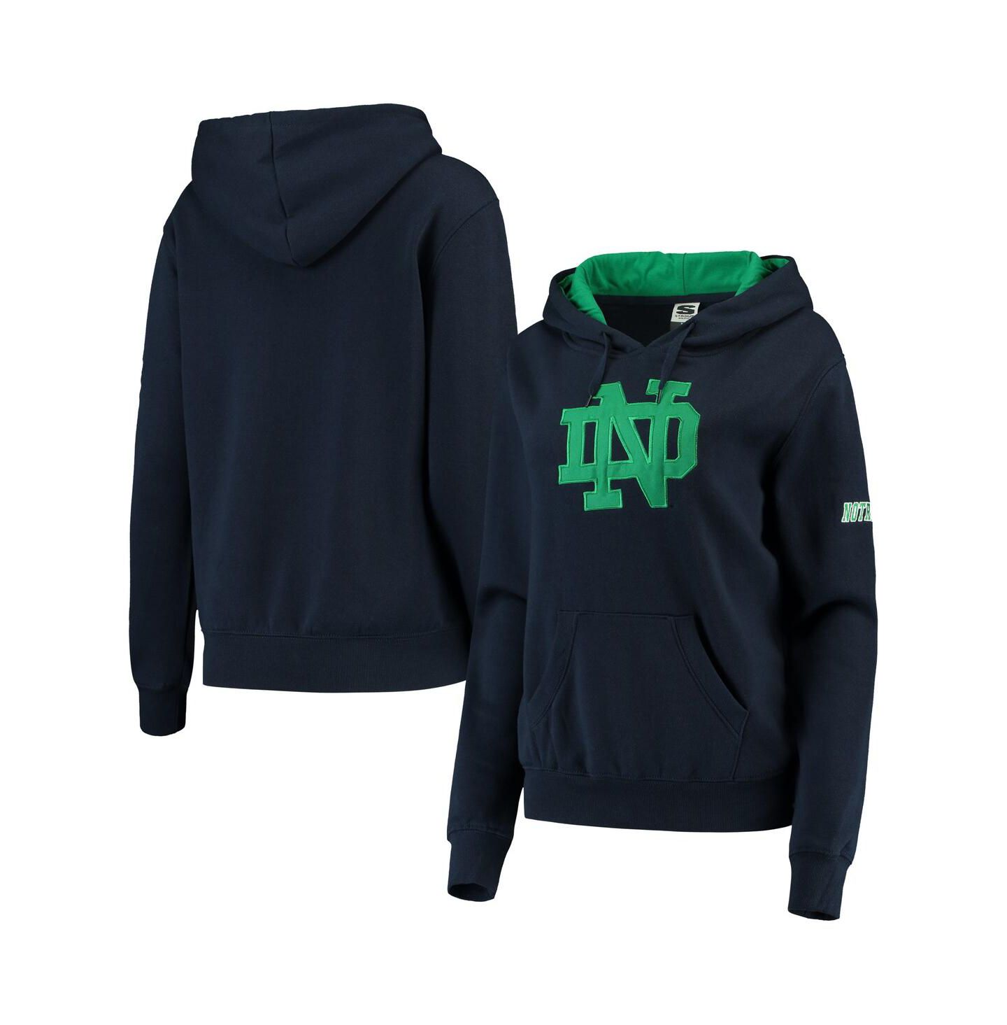 Женское худи Stadium Athletic Navy Notre Dame Fighting Irish Big Logo Pullover — фото 2