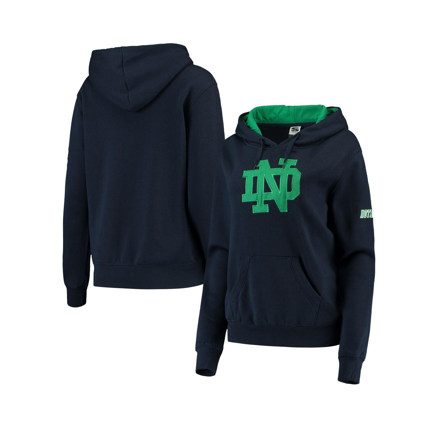 Women's Navy Notre Dame Fighting Irish Big Logo Pullover Hoodie