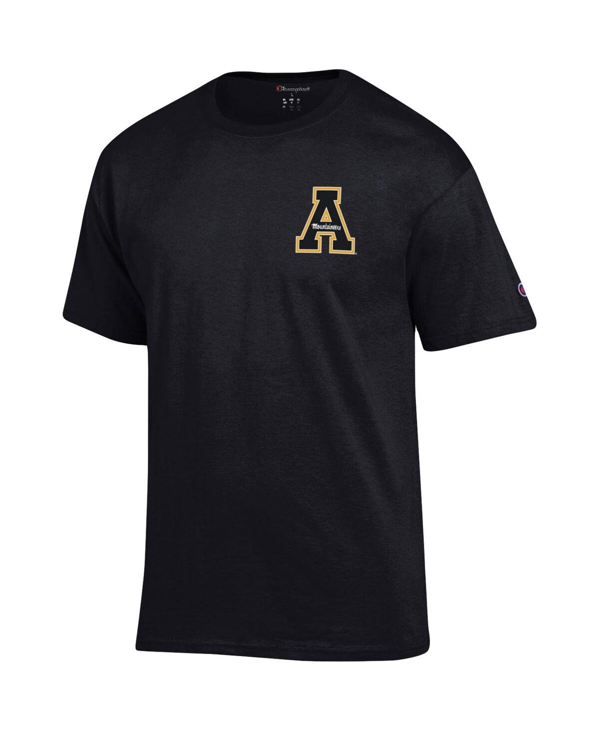 Champion Men's  Black Appalachian State Mountaineers Stack 2-hit T-shirt In Black