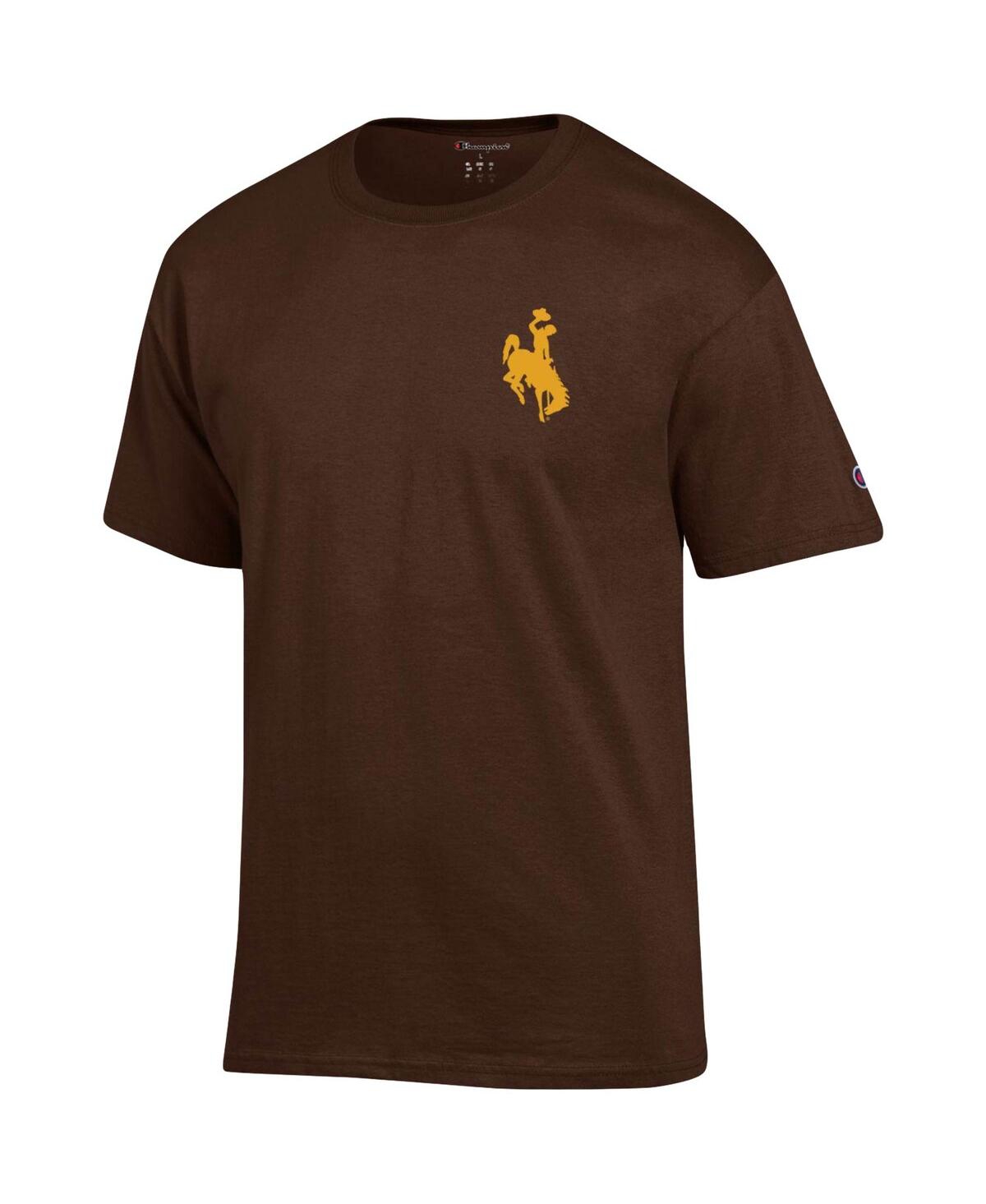 Men's ChampionWyoming Cowboys Stack 2-Hit T-shirt - Brown