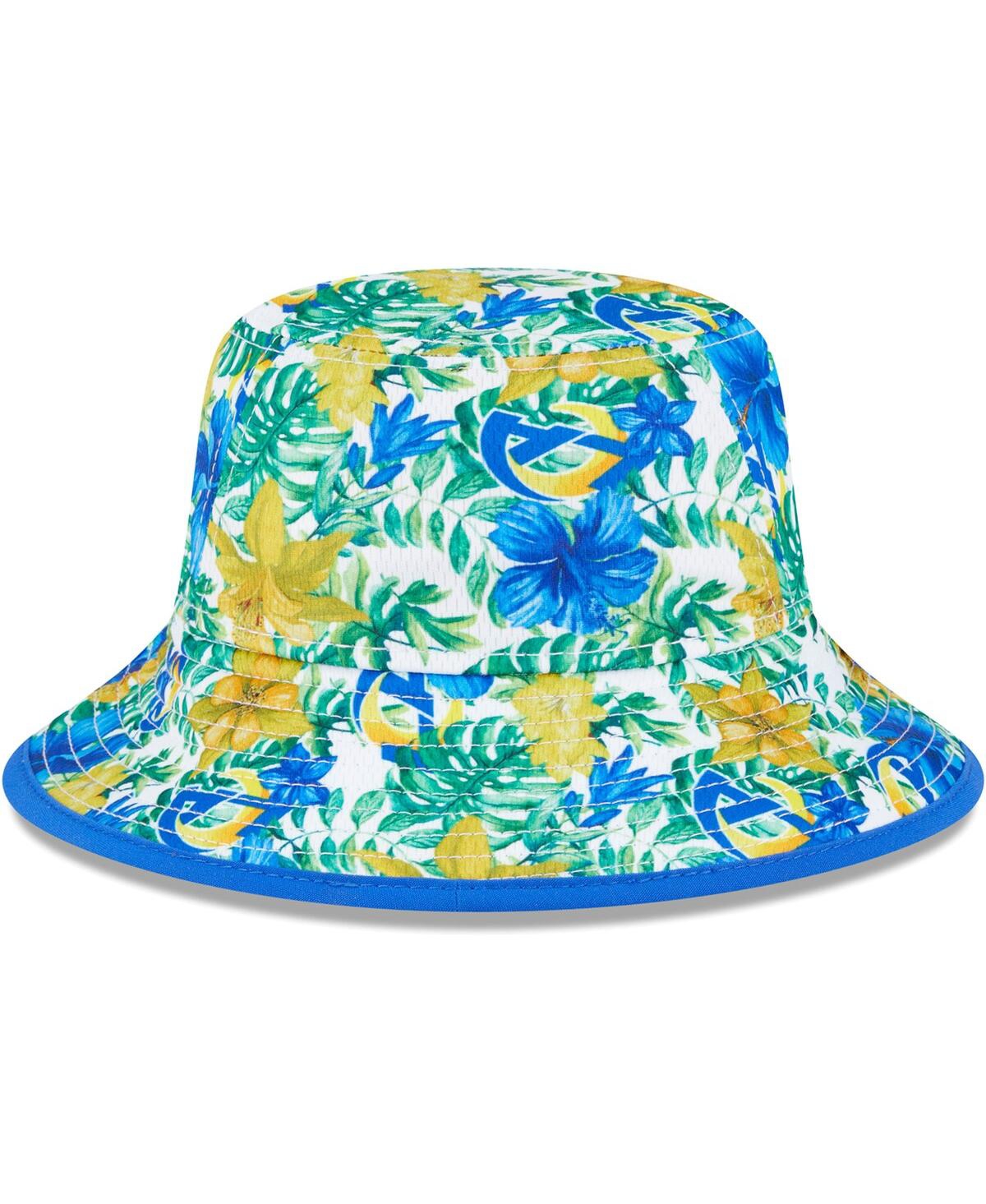 Shop New Era Men's  White Los Angeles Rams Botanical Bucket Hat