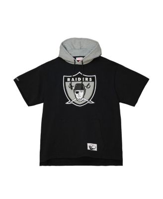 Men's Black Las Vegas Raiders Postgame Short Sleeve Hoodie