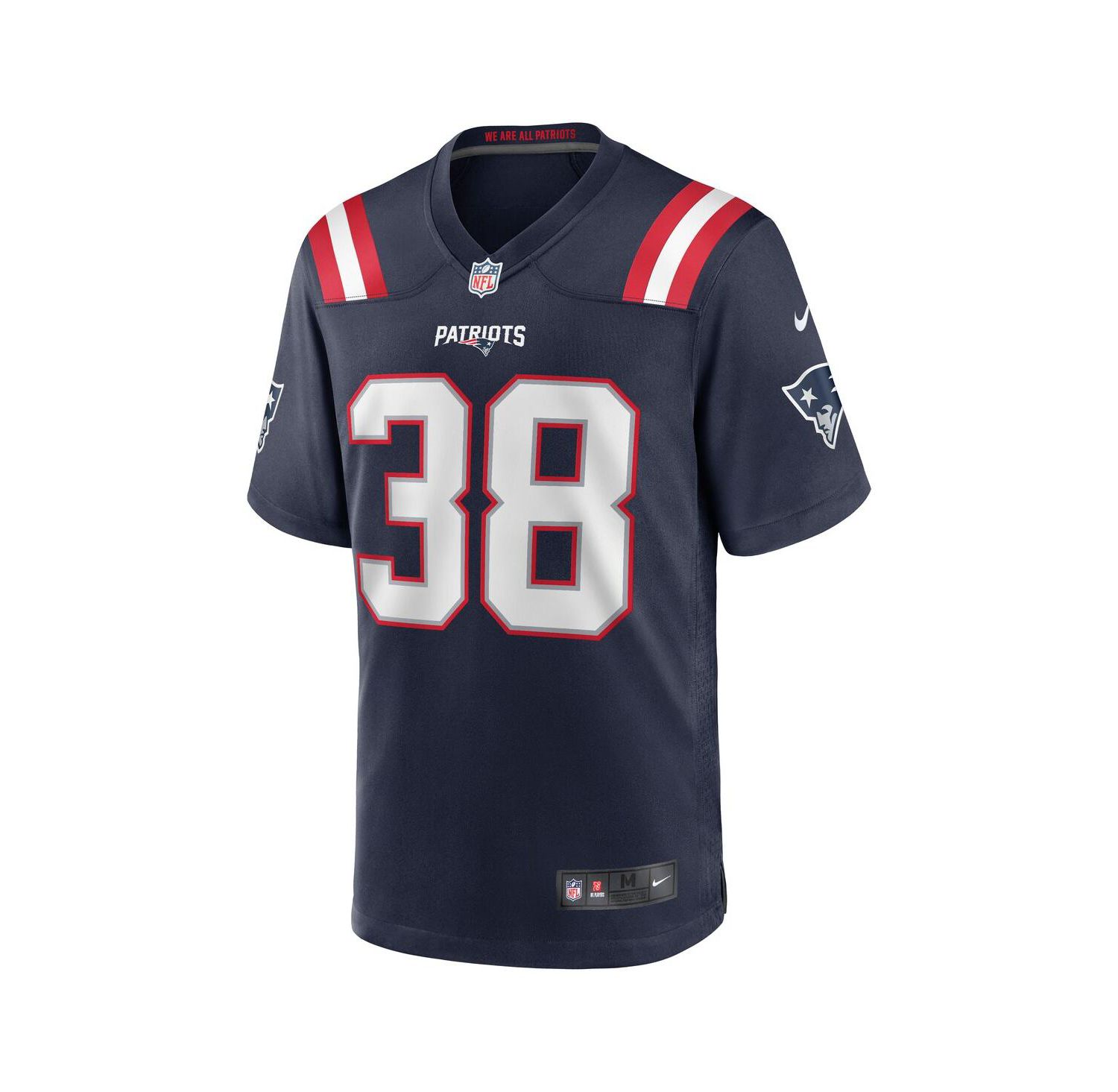 Men's Rhamondre Stevenson Navy New England Patriots Game Jersey
