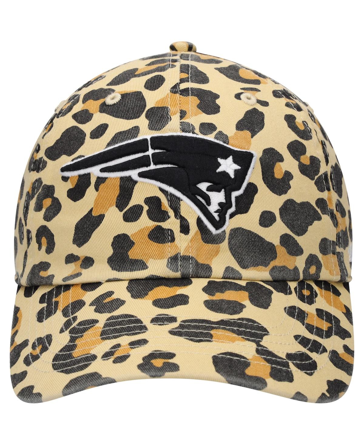 Women's '47 BrandNew England Patriots Bagheera Clean Up Allover Adjustable Hat - Tan