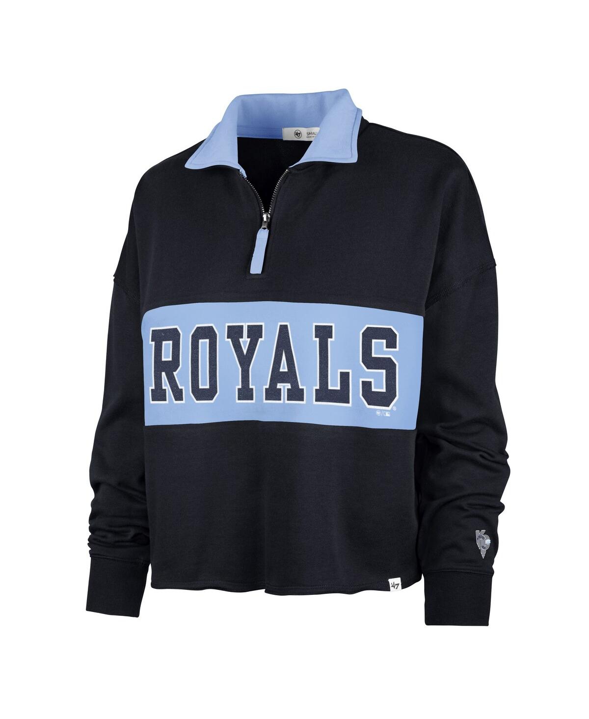 47 Brand Women's Navy Kansas City Royals City Connect Bae Remi Quarter-Zip  Jacket - Macy's