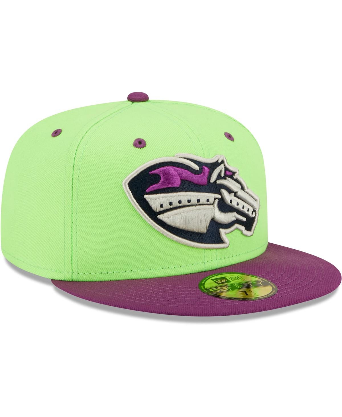New Era Green Caballos De Stockton Copa De La Diversion 59fifty Fitted Hat In Green,purple