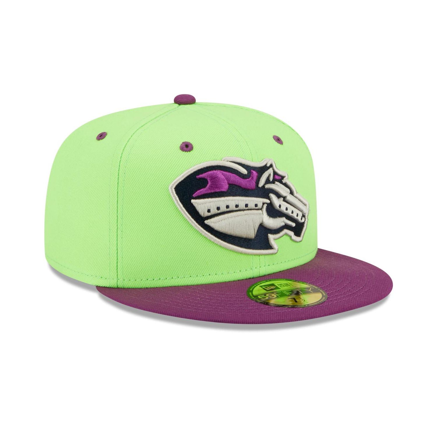Men's Green, Purple Caballos de Stockton Copa De La Diversion 59FIFTY Fitted Hat