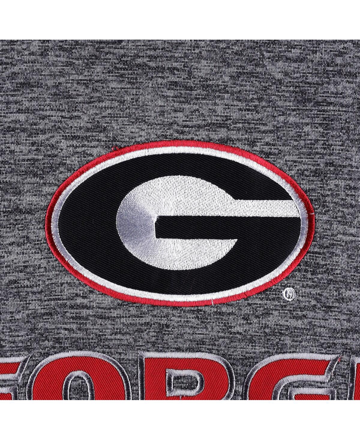 Profile Men's Heather Charcoal Georgia Bulldogs Big And Tall Raglan Fleece Pullover Hoodie In Heather Charcoal
