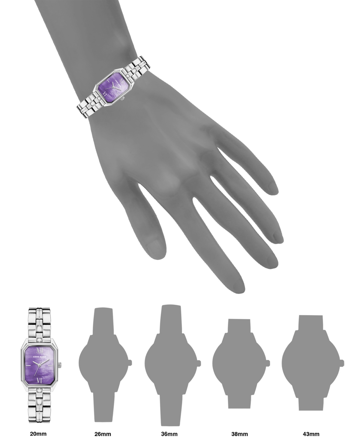 Shop Anne Klein Women's Solar Silver-tone And Lavender Oceanworks Plastic Watch, 32mm In Silver,lavender