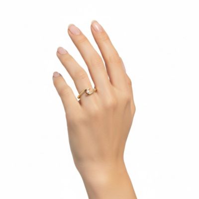 Gv Sterling Silver 14k Gold Plated With White Freshwater Pearl Ocean Wave Stacking Ring