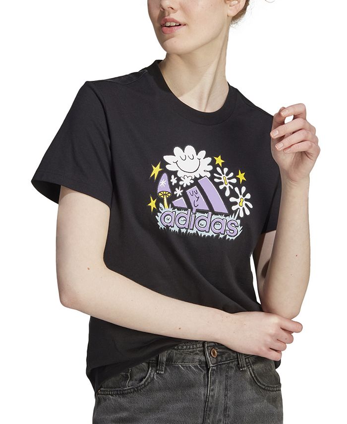 Frugtgrøntsager Forklaring Lydighed adidas Women's Cotton Doodle Graphic T-Shirt - Macy's