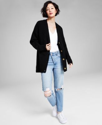And Now This - Women's Drop Shoulder Cardigan Sweater