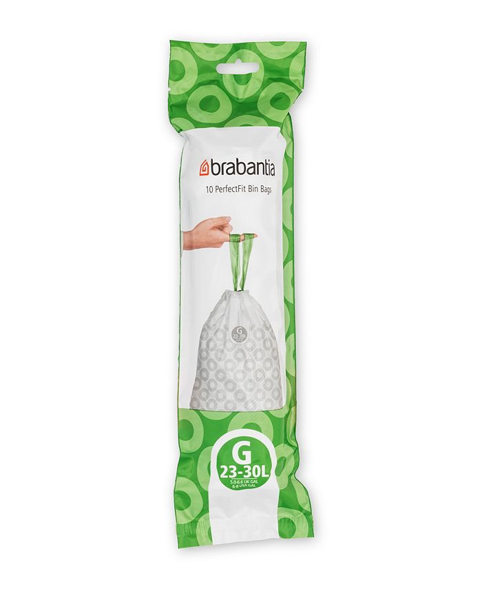  Brabantia PerfectFit G 30 Liter Bin Liners, 20 Count Bags, 120  Total Count : Health & Household
