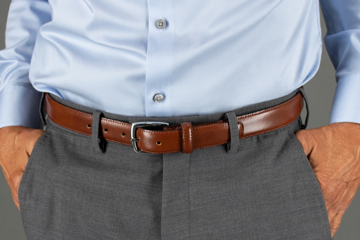 Trafalgar Men's Jameson 31mm Genuine Leather Dress Belt