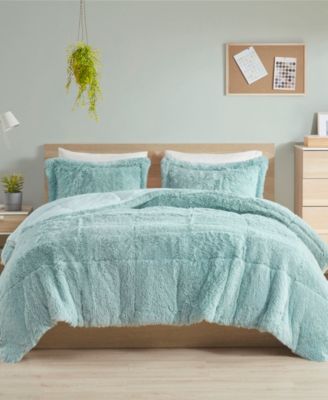 Malea Shaggy Faux-Fur 3-Pc. Comforter Set, King/California King
