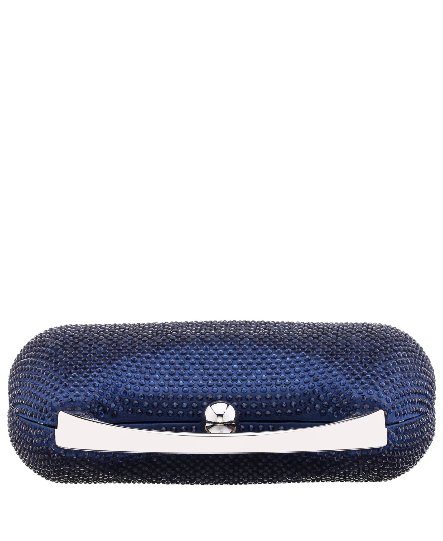 Crystal Minaudiere with Metal Handle