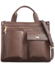 Inc International Concepts Milner Saddle Bag Macys Black Brown Croco MSRP  59.00$