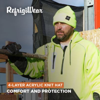 Men's Four Layered Soft Acrylic Knit Winter Beanie Fat Cap