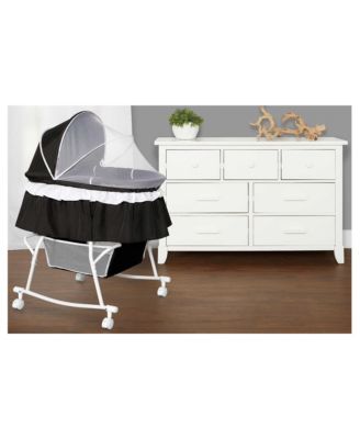 Baby Lacy Portable 2-in-1 Bassinet, Light Grey