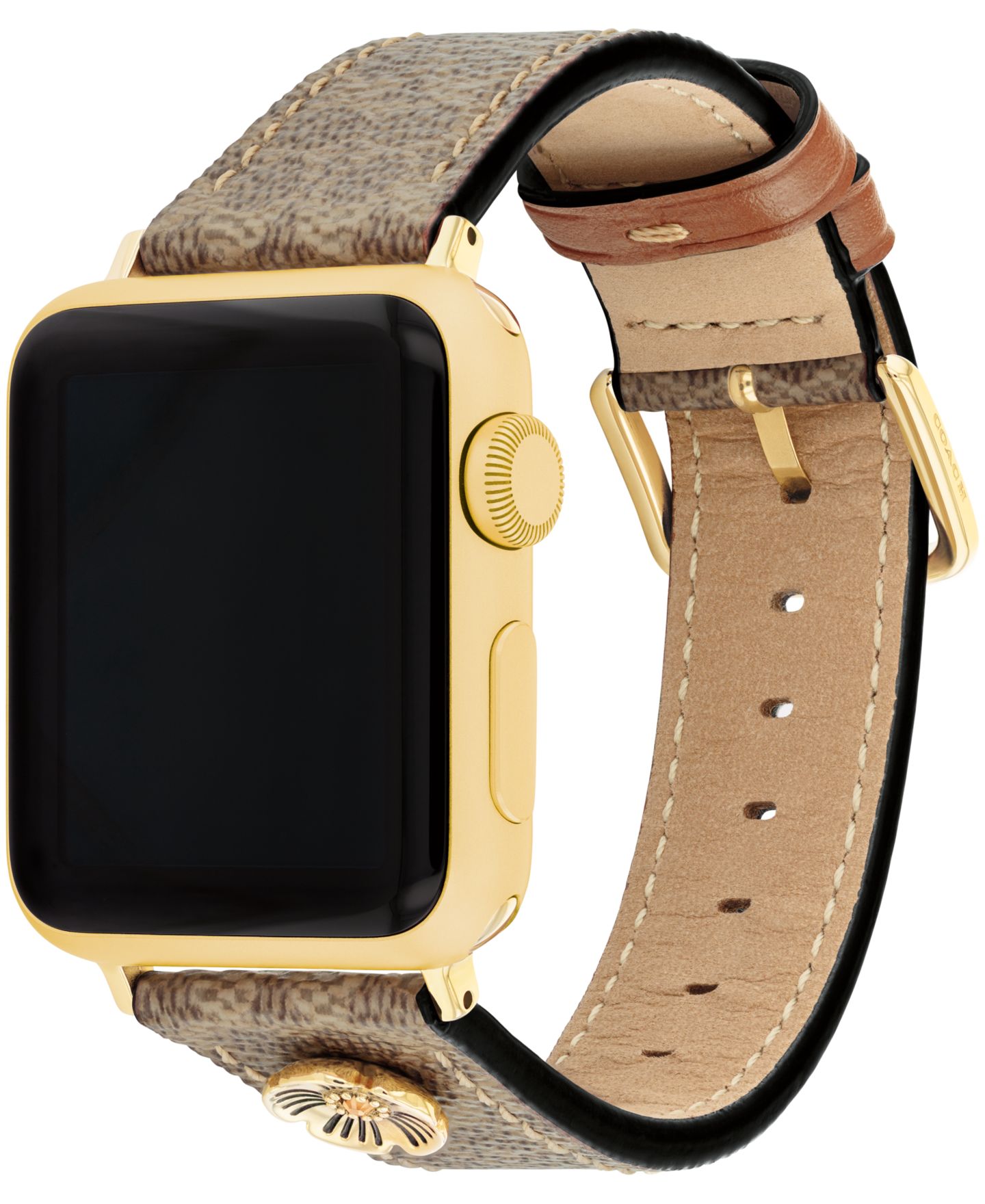 Женский ремешок для часов COACH Tan Signature C Canvas Strap for 38mm, 40 mm, 41mm Apple Watch — фото 3
