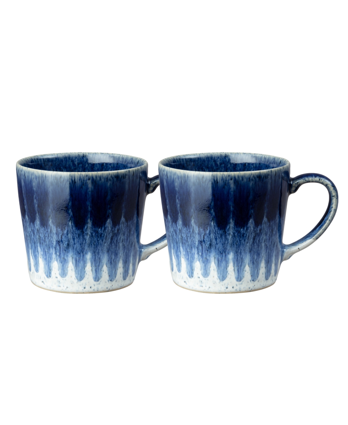 Denby Studio Blue Accent Set Of 2 Mugs, Service For 2