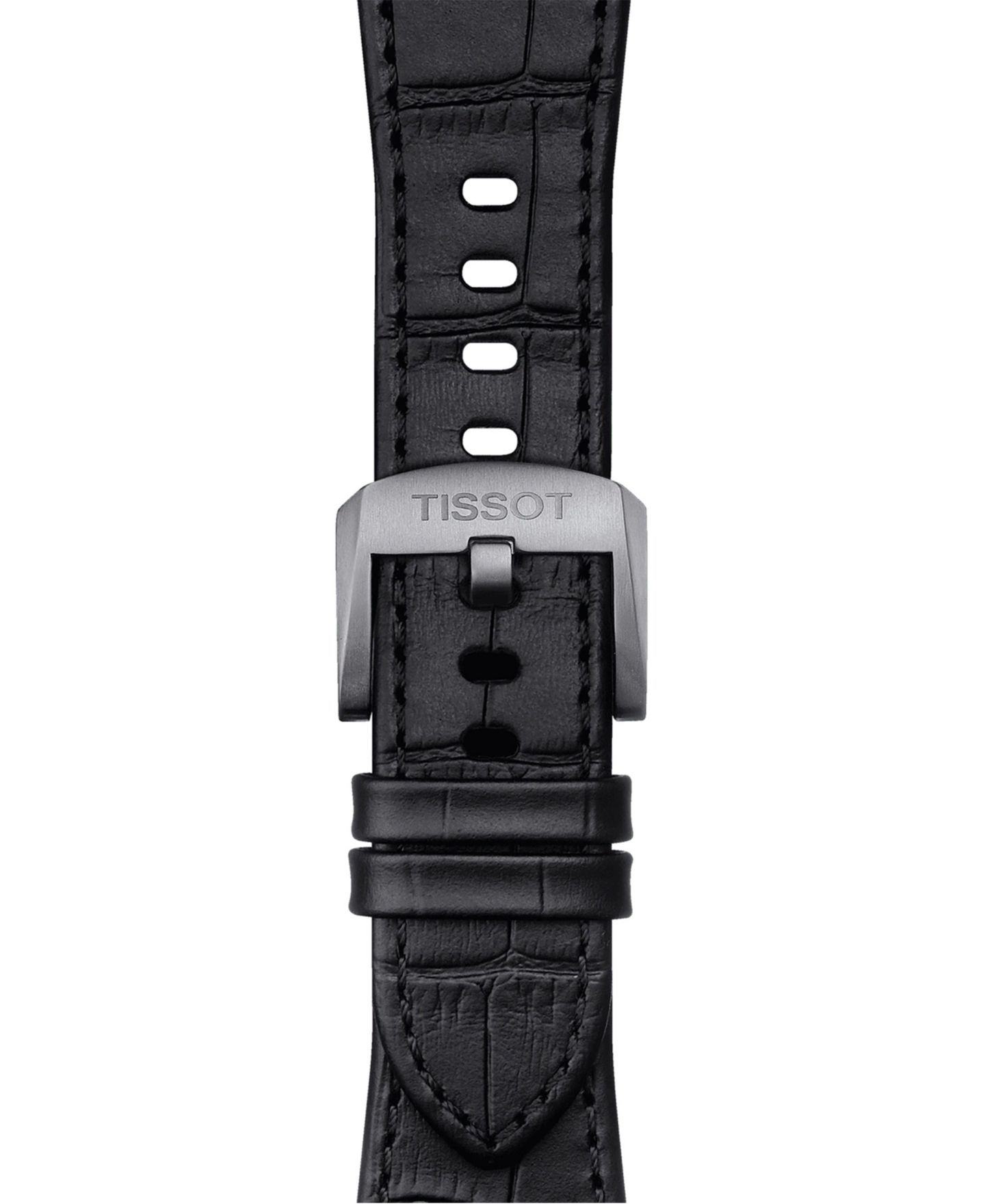 Ремешок для часов Tissot Official PRX Interchangeable Black Leather Watch Strap — фото 2