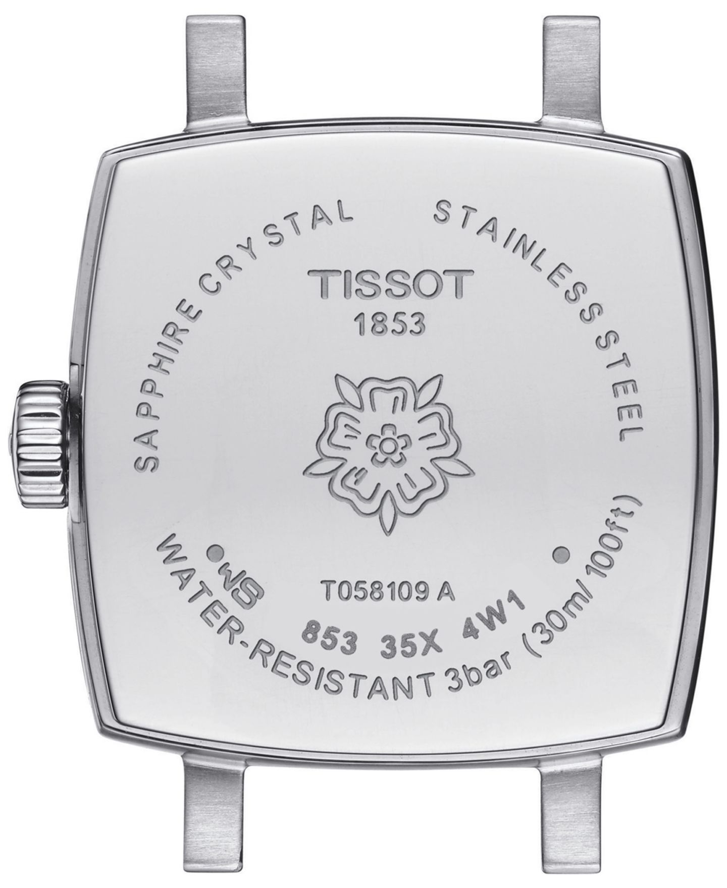 Женские часы Tissot Swiss Lovely Square Stainless Steel Bracelet Watch 20mm — фото 3