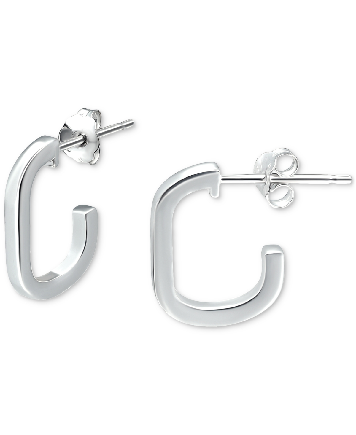 Giani Bernini Square Tube Small Hoop Earrings, Created For Macy's In Silver